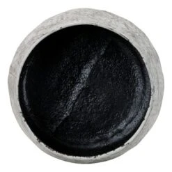 Antique White Embossed Floral Pattern Metal Planter - Foreside Home & Garden