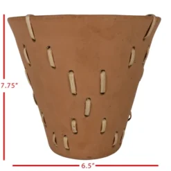 Diamond Weave Terracotta & Cane Planter - Foreside Home & Garden 11 Diamond Weave Terracotta & Cane Planter - Foreside Home & Garden -Eco Haven Store GUEST 831d2182 9471 4acd a927 4ef5b5f3a1b5