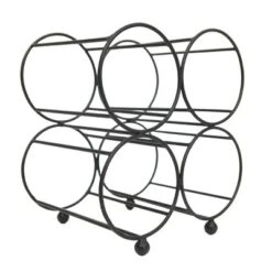 Eco Haven Store 30 Black Metal Wine Bottle Holder - Foreside Home & Garden