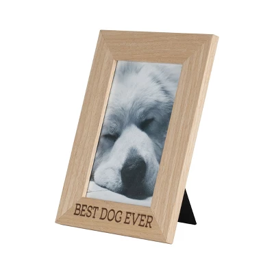 4x6 Inches "Best Dog Ever" Natural Wood & Glass Photo Frame - Foreside Home & Garden 3 4x6 Inches "Best Dog Ever" Natural Wood & Glass Photo Frame - Foreside Home & Garden