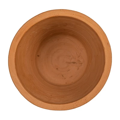 Multi White Stripe Terracotta Planter - Foreside Home & Garden 5 Multi White Stripe Terracotta Planter - Foreside Home & Garden - Image 3