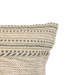 18x18" Hand Woven Stripe Green Outdoor Pillow Polyester With Polyester Fill By Foreside Home & Garden -Eco Haven Store GUEST 87d89af3 50cc 4dac 8656 01ba4507a15e