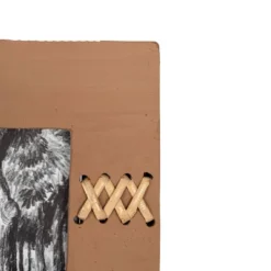 4X4 Inch Orange Terracotta Picture Frame With Cane & Glass By Foreside Home & Garden -Eco Haven Store GUEST 87d91ea6 2903 417e 86de 4086d18eabf5