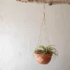 White Geo Accent Terracotta & Jute Hanging Planter - Foreside Home & Garden -Eco Haven Store GUEST 8a075fa0 61a3 4bbe 971d a04d6dc72d1e