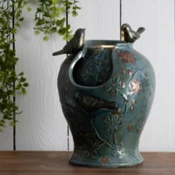 Blue Verdigris Bird Indoor Water Fountain With LED Light And Pump - Foreside Home & Garden 14 Blue Verdigris Bird Indoor Water Fountain With LED Light And Pump - Foreside Home & Garden -Eco Haven Store GUEST 8bfbca8f 4b1a 4d2a a247 0b55a81357f7