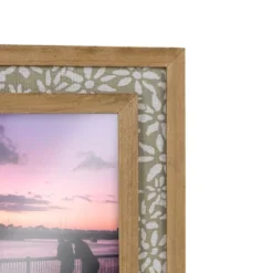 4X6 Inch Floral Picture Frame Tan Fabric Framed In Wood With MDF & Glass By Foreside Home & Garden -Eco Haven Store GUEST 8c0b54c0 b41b 4393 8366 059f3acbaffd