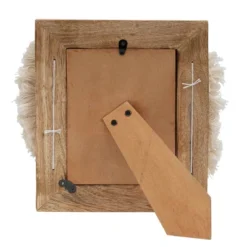 5x7 Inches White Wood, Cotton & Glass Photo Frame - Foreside Home & Garden -Eco Haven Store GUEST 8c52f7bb 4e48 4fe0 b617 3b522397c940