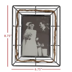 Antiqued Black Wire 4x6 Inch Metal Decorative Picture Frame - Foreside Home & Garden 12 Antiqued Black Wire 4x6 Inch Metal Decorative Picture Frame - Foreside Home & Garden -Eco Haven Store GUEST 8cc1dd76 2a60 4ec0 95c1 7fdf981403ae