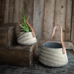 Set Of 2 Brass Metal & Leather Baskets - Foreside Home & Garden 12 Set Of 2 Brass Metal & Leather Baskets - Foreside Home & Garden -Eco Haven Store GUEST 8cefe7fe ea69 4c57 a31e 954023fa0397