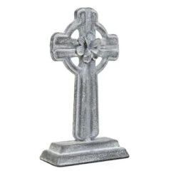 Gray Cast Iron Decorative Cross - Foreside Home & Garden