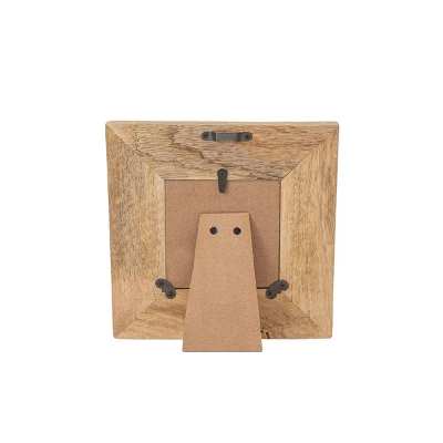 4x4 Inch Carved Floral Picture Frame Mango Wood, MDF, Metal & Glass By Foreside Home & Garden 5 4x4 Inch Carved Floral Picture Frame Mango Wood, MDF, Metal & Glass By Foreside Home & Garden - Image 3