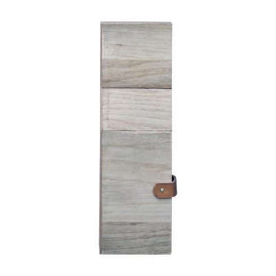 Single Bottle Rustic White Wood Wall Mount Wine Rack - Foreside Home & Garden 4 Single Bottle Rustic White Wood Wall Mount Wine Rack - Foreside Home & Garden - Image 2