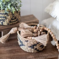 Black Rope & Seagrass Basket - Foreside Home & Garden -Eco Haven Store GUEST 93cca72c 859a 4df9 ad67 713f6c5c946a