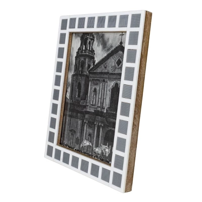 Tiled 5X7 Photo Frame Gray Acrylic, MDF & Glass - Foreside Home & Garden 7 Tiled 5X7 Photo Frame Gray Acrylic, MDF & Glass - Foreside Home & Garden - Image 5