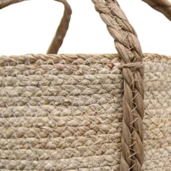 Natural Woven White Seagrass & Rope Basket - Foreside Home & Garden 11 Natural Woven White Seagrass & Rope Basket - Foreside Home & Garden -Eco Haven Store GUEST 9614547c 7cad 4fbd 973a f8f4be163dd9