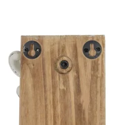 3 Hook Wall Hanger White Wood & Cast Iron By Foreside Home & Garden -Eco Haven Store GUEST 9739fe8e b7dd 4c98 80cd 4867350bd9ee