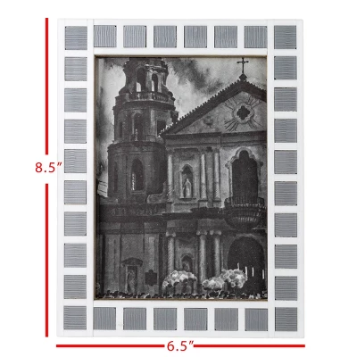 Tiled 5X7 Photo Frame Gray Acrylic, MDF & Glass - Foreside Home & Garden 8 Tiled 5X7 Photo Frame Gray Acrylic, MDF & Glass - Foreside Home & Garden - Image 6