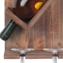 Single Bottle Wood Wall Mount Wine Rack - Foreside Home & Garden -Eco Haven Store GUEST 99f57167 b3f1 4440 a397 7dffeb3c0911
