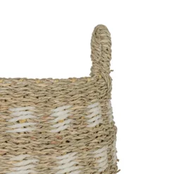 6.75 Inch Basket White Seagrass & Rope By Foreside Home & Garden -Eco Haven Store GUEST 9a514ad8 ed6d 4e25 9873 790f6f6bfbed