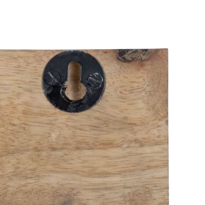 Chicken Wire Wood Decorative Wall Hook With 4 Metal Hooks - Foreside Home & Garden 5 Chicken Wire Wood Decorative Wall Hook With 4 Metal Hooks - Foreside Home & Garden - Image 3