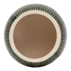 Wide Green Stoneware Planter - Foreside Home & Garden