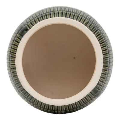 Wide Green Stoneware Planter - Foreside Home & Garden 3 Wide Green Stoneware Planter - Foreside Home & Garden