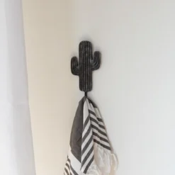 Cactus Wall Hook Black Cast Iron By Foreside Home & Garden