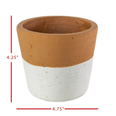 Terracotta Bottom Dipped Terracotta Planter - Foreside Home & Garden 6 Terracotta Bottom Dipped Terracotta Planter - Foreside Home & Garden - Image 4