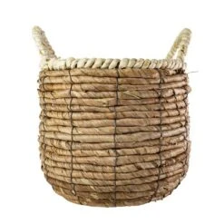 Wrapped Rim Basket Banana Leaf, Corn Husk & Metal - Foreside Home & Garden 10 Wrapped Rim Basket Banana Leaf, Corn Husk & Metal - Foreside Home & Garden -Eco Haven Store GUEST 9f7eef54 1db3 41bd 8c15 94013906f22c