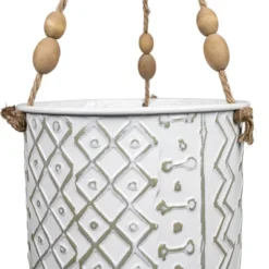 Small Multi Pattern Metal, Jute & Wood Hanging Planter - Foreside Home & Garden 8 Small Multi Pattern Metal, Jute & Wood Hanging Planter - Foreside Home & Garden -Eco Haven Store GUEST 9fc464f0 80c9 4c6c bafe cc6f31e360cd