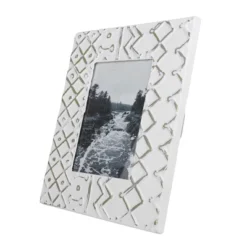 Multi Print 5X7 Gray & White Metal Photo Frame - Foreside Home & Garden -Eco Haven Store GUEST a1653d12 597f 497b bf9d d41832017256