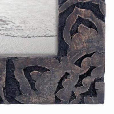 Dark Wood 4 X 4 Inch Carved Wood Picture Frame - Foreside Home & Garden 5 Dark Wood 4 X 4 Inch Carved Wood Picture Frame - Foreside Home & Garden - Image 3