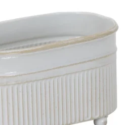 Antique White Metal Trough Planter With Ball Feet - Foreside Home & Garden -Eco Haven Store GUEST a4e7798d 2214 4859 8edc 8016ac211bf7