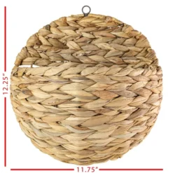Braided Wall Pocket Water Hyacinth & Metal - Foreside Home & Garden -Eco Haven Store GUEST a5120e5c 7489 4dbb 8060 e4821d831f97