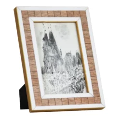 White Resin Framed 4x6 Inch Wood Decorative Picture Frame - Foreside Home & Garden