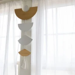 Geo Fan Shapes Wall Hanging Metal & Rope - Foreside Home & Garden