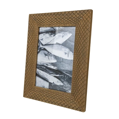 Crocodile Pattern 5X7 Photo Frame Natural Wood, MDF & Glass - Foreside Home & Garden 7 Crocodile Pattern 5X7 Photo Frame Natural Wood, MDF & Glass - Foreside Home & Garden - Image 5