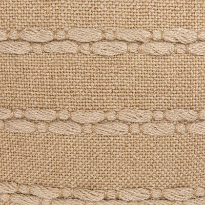 18X18 Inch Hand Woven Yarn Striped Outdoor Pillow Tan Polyester With Polyester Fill By Foreside Home & Garden 4 18X18 Inch Hand Woven Yarn Striped Outdoor Pillow Tan Polyester With Polyester Fill By Foreside Home & Garden - Image 2