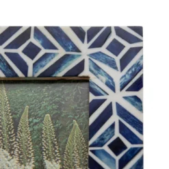 4x6 Inches Blue Wood, Resin & Glass Photo Frame - Foreside Home & Garden -Eco Haven Store GUEST afa8f362 1175 4636 8e4b 01193e170936