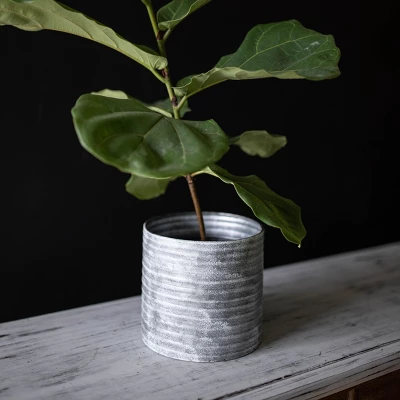 White Metal Planter - Foreside Home & Garden 8 White Metal Planter - Foreside Home & Garden - Image 6