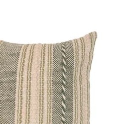 14x22" Hand Woven Stripe Green Outdoor Pillow Polyester With Polyester Fill By Foreside Home & Garden 10 14x22" Hand Woven Stripe Green Outdoor Pillow Polyester With Polyester Fill By Foreside Home & Garden -Eco Haven Store GUEST b15640b1 e4cb 480b 9b07 2057eca789ea