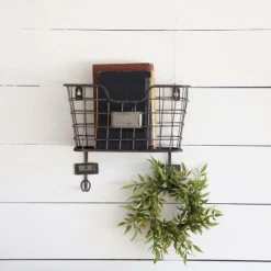 Rustic Distressed Wire Metal Hanging Wall Mail Pocket - Foreside Home & Garden 13 Rustic Distressed Wire Metal Hanging Wall Mail Pocket - Foreside Home & Garden -Eco Haven Store GUEST b2478dfb e534 4ec1 b179 d54b4fdf0019
