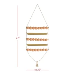Beaded Ladder Wall Hanging Terracotta, Metal & Jute By Foreside Home & Garden 9 Beaded Ladder Wall Hanging Terracotta, Metal & Jute By Foreside Home & Garden -Eco Haven Store GUEST b3c55924 fddd 4e6a 8266 01219c550b66