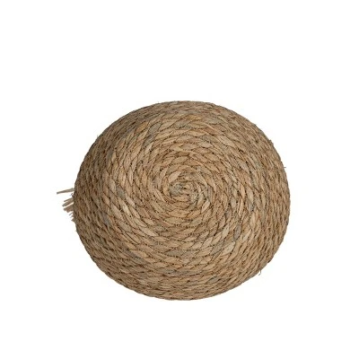 Brown Basket Woven Seagrass & Corn Husk By Foreside Home & Garden 4 Brown Basket Woven Seagrass & Corn Husk By Foreside Home & Garden - Image 2