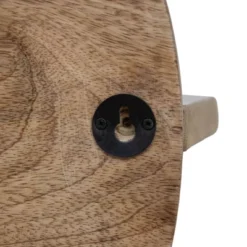 White Wood & Metal Wall Shelf - Foreside Home & Garden -Eco Haven Store GUEST b4e25a3e 2f34 47e9 8d70 335e2640dc1e