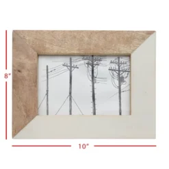 5x7 Inches White Wood, Resin & Glass Photo Frame - Foreside Home & Garden -Eco Haven Store GUEST b5a16b0d 46f9 40b2 aef1 8a736274ab82