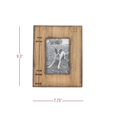4x6 Inch Rustic Patched Picture Frame Wood, MDF & Glass By Foreside Home & Garden 8 4x6 Inch Rustic Patched Picture Frame Wood, MDF & Glass By Foreside Home & Garden - Image 6