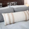 Tan Outer Striped 14X36 Hand Woven Filled Pillow - Foreside Home & Garden