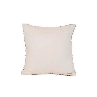 18x18" Hand Woven Rust Geo Stripe Outdoor Pillow Polyester With Polyester Fill By Foreside Home & Garden 5 18x18" Hand Woven Rust Geo Stripe Outdoor Pillow Polyester With Polyester Fill By Foreside Home & Garden - Image 3