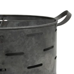 Galvanized Metal Utensil Caddy - Foreside Home & Garden -Eco Haven Store GUEST c149c015 d295 4ec5 965a 4f8db9d9d4bc